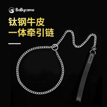 Babycomes Dog Stainless Steel Traction Rope Dog Chain Snake Chain P Chain of large dog explosion punching Casrodubin