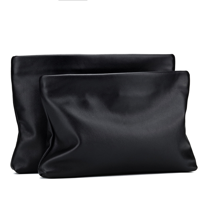 New Hand Grab Bag Men's Soft Leather Business Casual Fashion Men's Bag Genuine Leather Men Without Shoulder Strap Hand Pack Capacity Hand Grip Bag