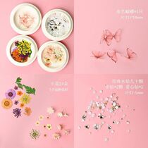 Dried Flower Sticker Face Lin Xiaozhai Face Petals Makeup Face Photo Fairy Makeup Little Butterfly Nail Applique