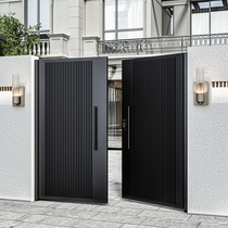 Stainless steel courtyard gate custom villa gate single and double opening outdoor electric gate country garden yard gate