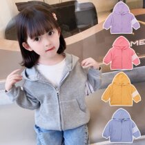 Girls spring-style sports jacket 2022 spring clothing new tennis red children Lioncap foreign air blouses baby casual wear