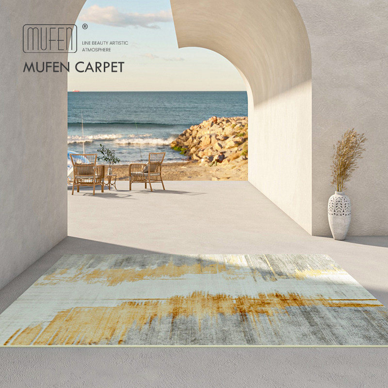 Turkey Living Room Carpet Modern Minimalist Light Extravagant Bedroom Bedside Book Room Tea Blanket High-end Home Abstract Floor Mat