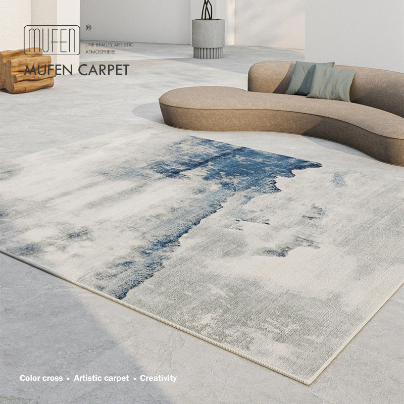 Italian blue living room carpet Nordic abstract modern luxury gray simple tea few bedroom balcony sofa mat