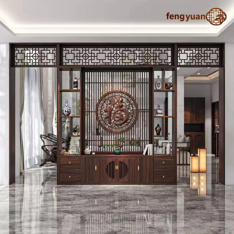 New Chinese-Style Screen Partition for Living Room Entrance, Simple Modern Solid Wood Moon Arch Door, Moon Door Shelf New Chinese-Style Screen Partition for Living Room Entrance, Simple Modern Solid Wood Moon Arch Door, Moon Door Shelf