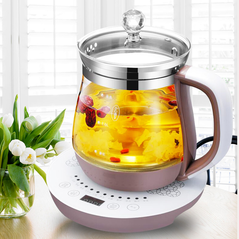 Health preserving pot fully automatic thickened glass multifunctional electric heat burning kettle flowers teapot home cooking tea-ware insulation