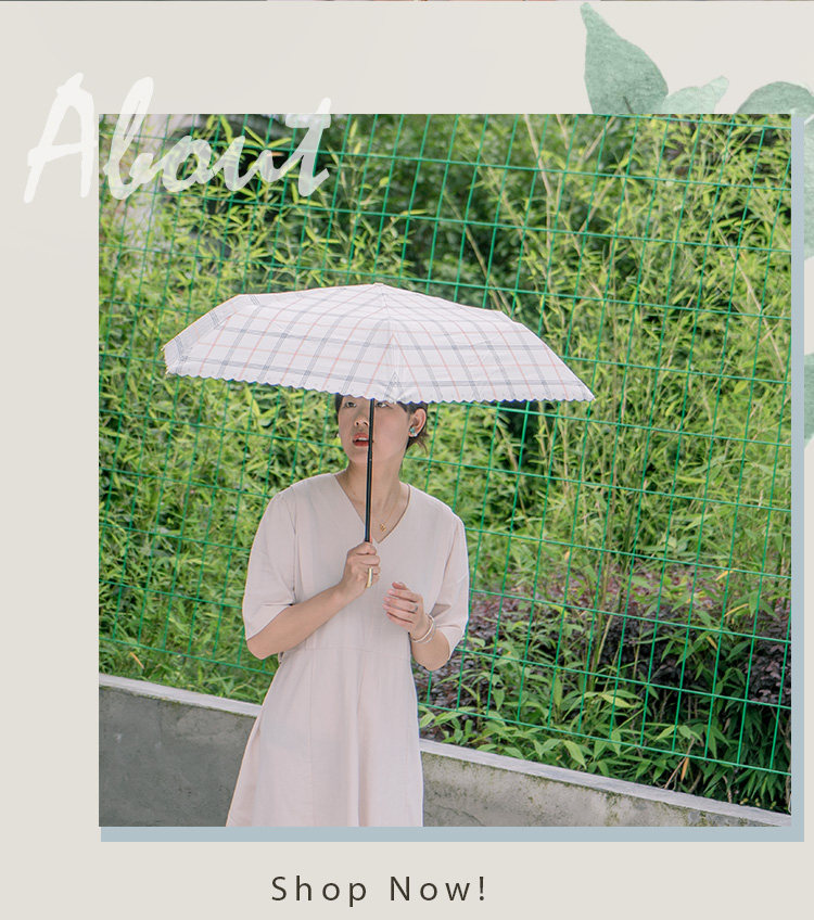 日本进口  w.p.c 格纹短柄折叠晴雨伞 图5