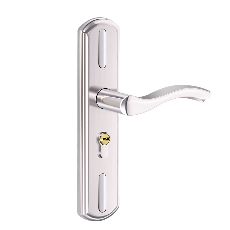 Universal Lock for Home Use, No Need to Change Holes, Silent Lock for Bedroom, Indoor Wooden Door Lock, Old-Style Handle Lock, Room Door Lock