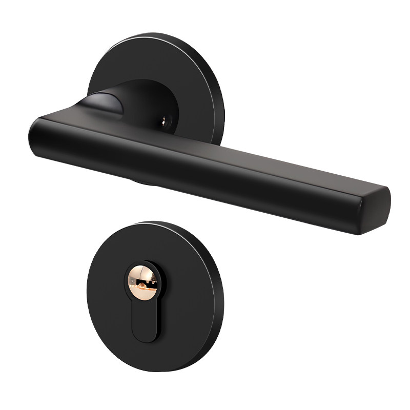 Simple Wooden Door Lock, Universal Indoor Door Lock, Magnetic Split Lock, Silent Bedroom Lock, Black Room Lock