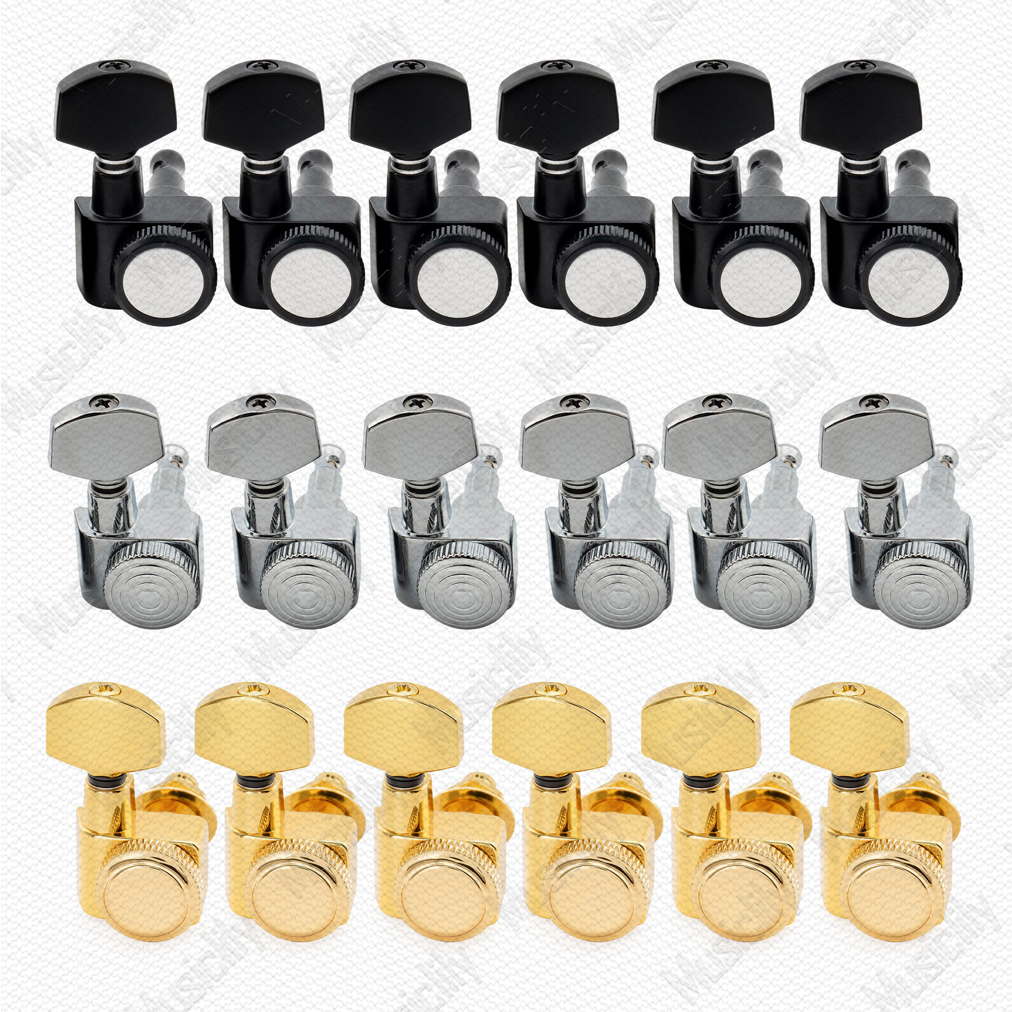 Musiclily small square head с 2-контактной кнопкой Qin head катушка для струн с фиксирующей струной в стиле Fender для электрогитары без гвоздей