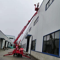 Straight arm type telescopic arm lift aerial work platform mounting street lamp monitoring raised climbing ascending car cloud ladder repair