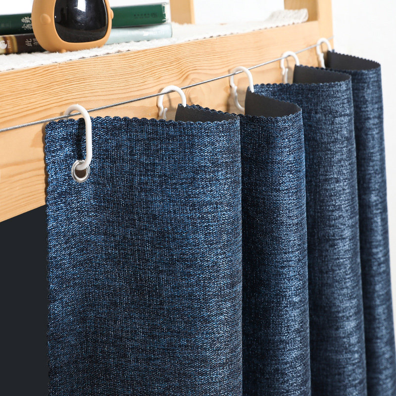 Student Dormitory Bed Curtain Physical Strong Shading University Dorm Room Bunk Beds Men's Lower Bunk Shade Minimalist Cotton Linen Bed Mantle