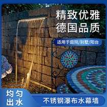 Oath Waterfall outlet stainless steel landscaping flowing water fish pond rockery water curtain wall water feature garden courtyard overlapping water