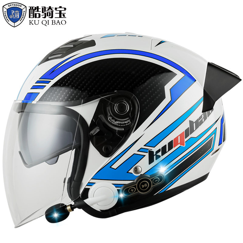 Cool Riding Motorcycle Safety Helmet for male and female electric vehicles Half Helmets US DOT and 3C Dual certified Bluetooth safety helmet