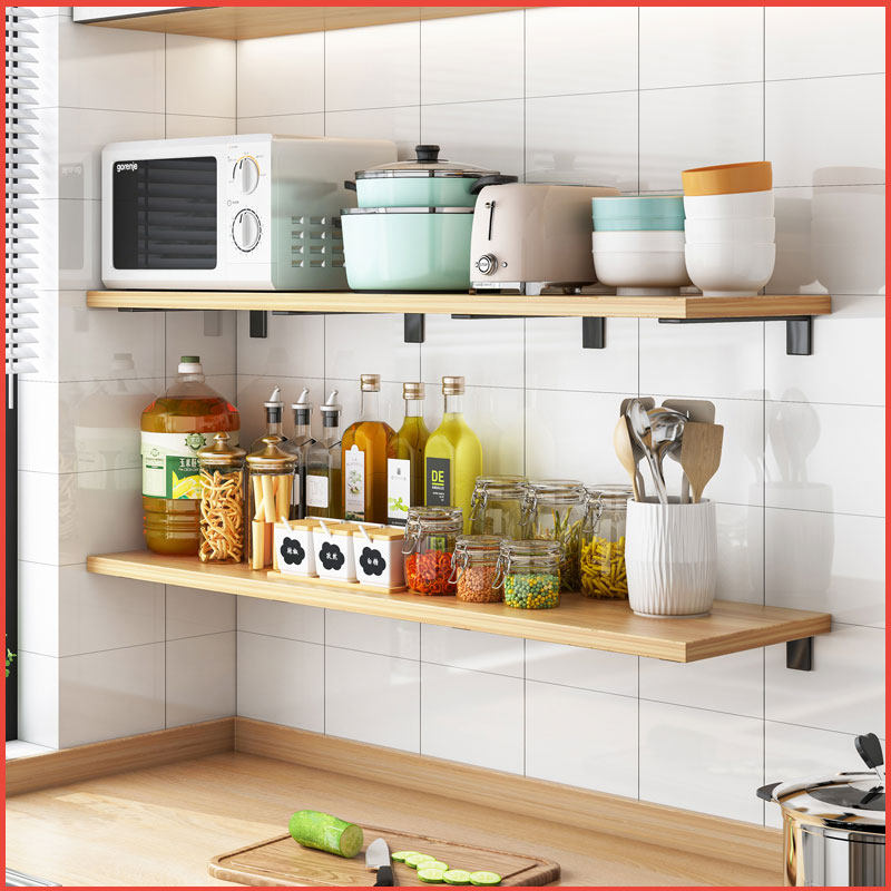 Kitchen Condiment Shelve Shelve Wall Wall-mounted perforated Seasoning Tank Rack Microwave Oven Seasonings Containing shelf