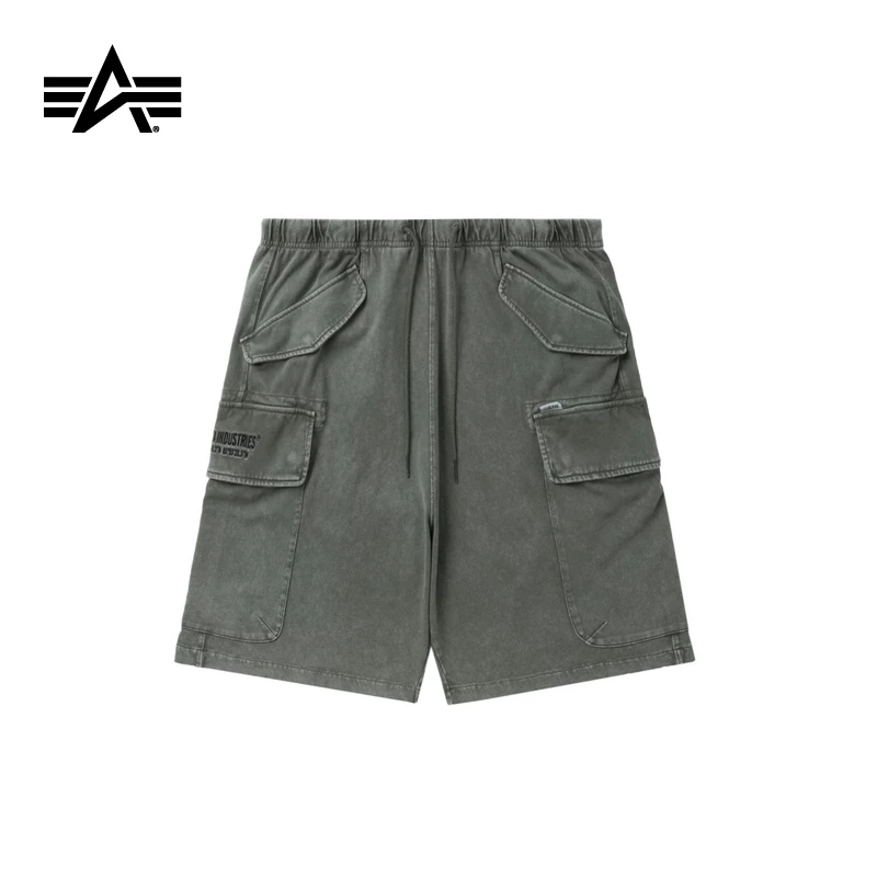 Alpha Industries Мужские американские потрепанные рабочие свободные шорты Лето Alpha