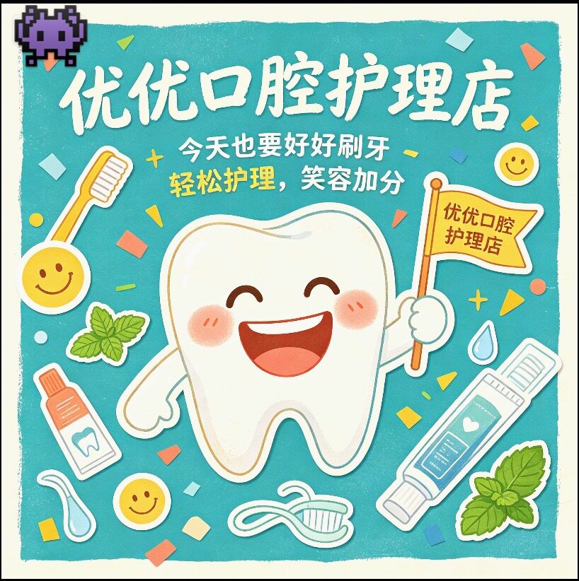 优优口腔护理店的LOGO
