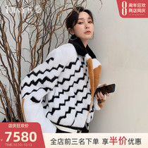 (Shanghai Fashion Week) Disy new velvet mink coat womens whole mink fur coat