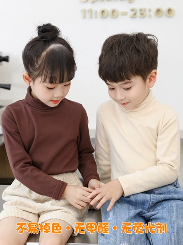 Детская приятная телу хлопковая цветная белая футболка для мальчиков, в западном стиле, высокий воротник, подходит для подростков