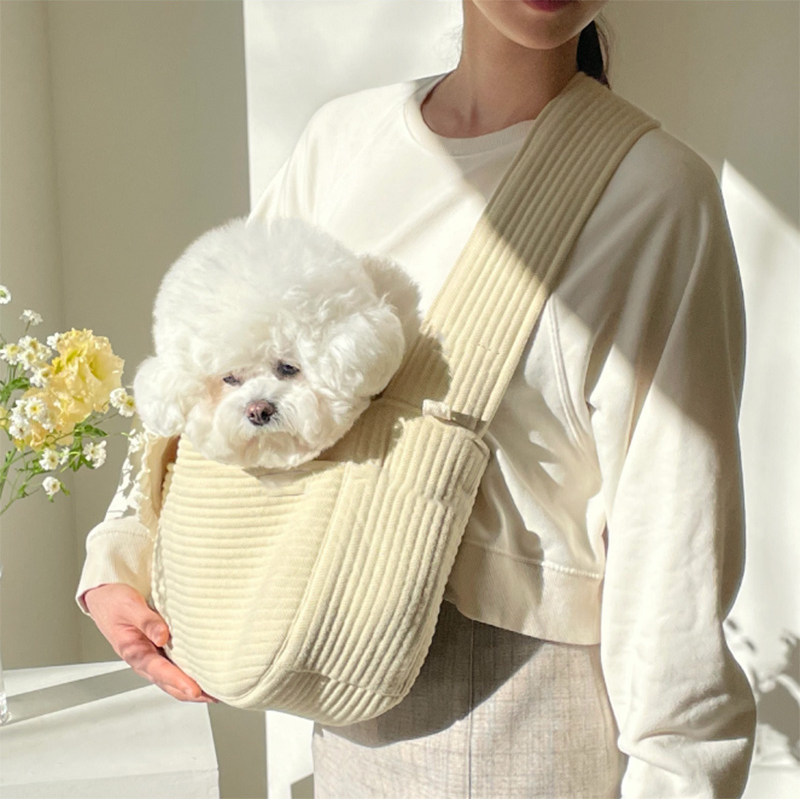 Puppies Shoulder Bag Cat bag Pet bag Cat Bag Out of Portable Dogs Large Capacity Shoulder Skew Satchel Canvas Single Shoulder Bag