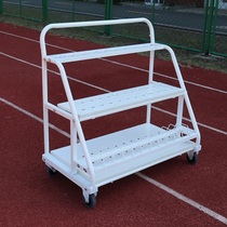 Mobile shot put cart javelin throw cart discus cart with rack three-in-one multifunctional track and field equipment transporter