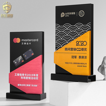 Gold silver and copper creative crystal trophy custom metal medal annual meeting outstanding staff event award cup custom