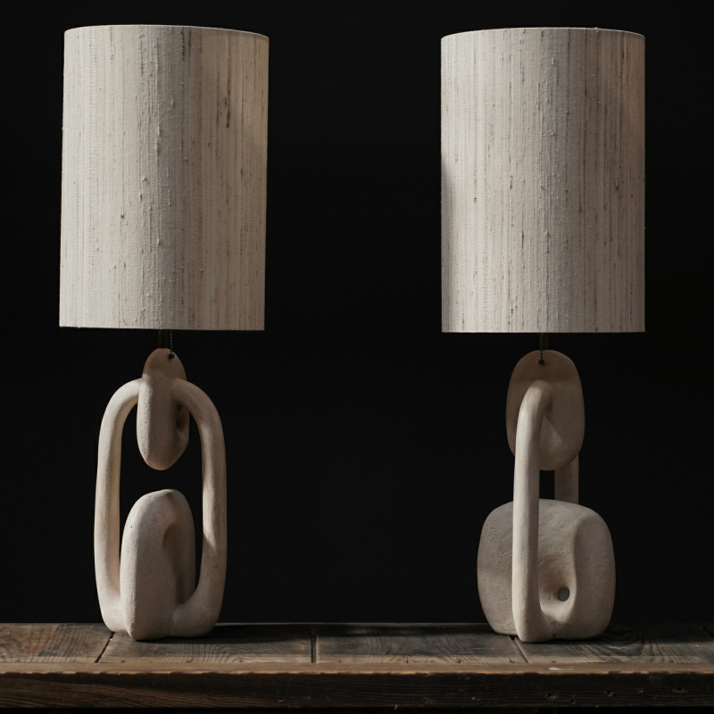 Dutch Brand Xandl Industrial Carved Concrete Base Silk Splicing Study Bedroom Living Room Modern Table Lamp Dutch Brand Xandl Industrial Carved Concrete Base Silk Splicing Study Bedroom Living Room Modern Table Lamp