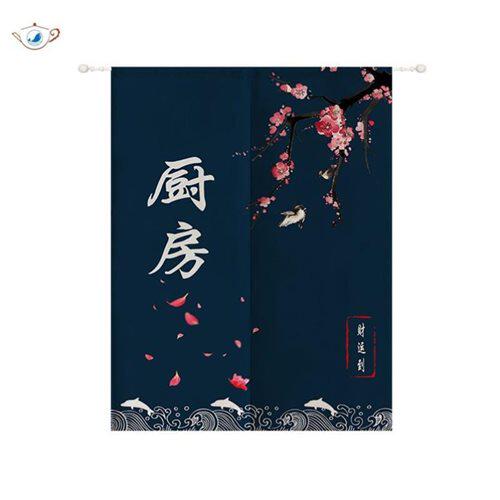 Rear-cook curtain C Restaurant Divided Curtain Cafe Creative Commercial Kitchen printing and wind Japanese decorative curtain box