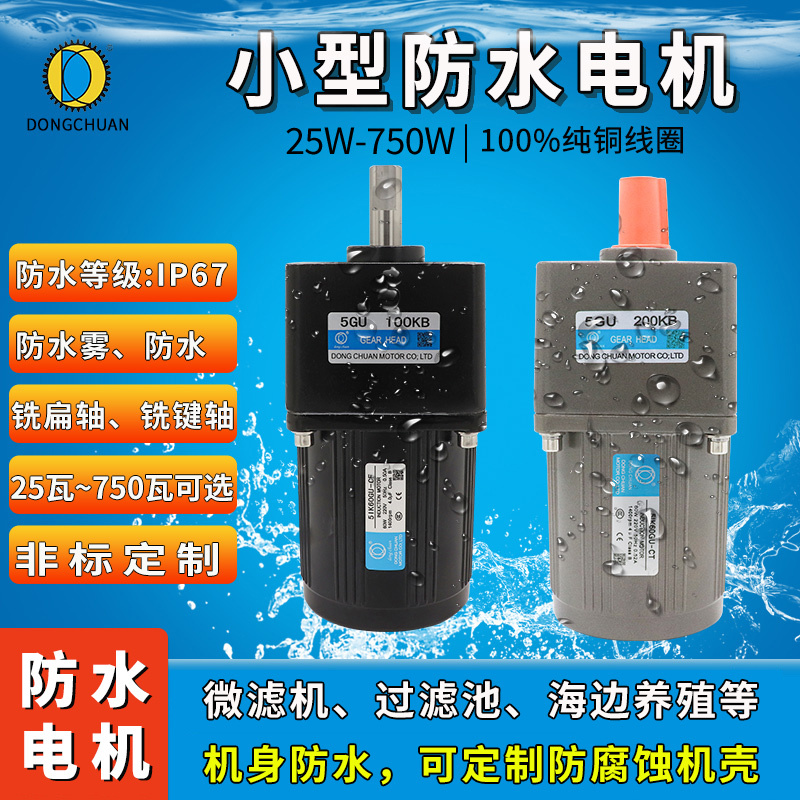 Waterproof Reduction Motor Three-Phase 380V Speed Regulation 220V Motor Suitable for Drum Microfilter Gear Variable Speed Motor
