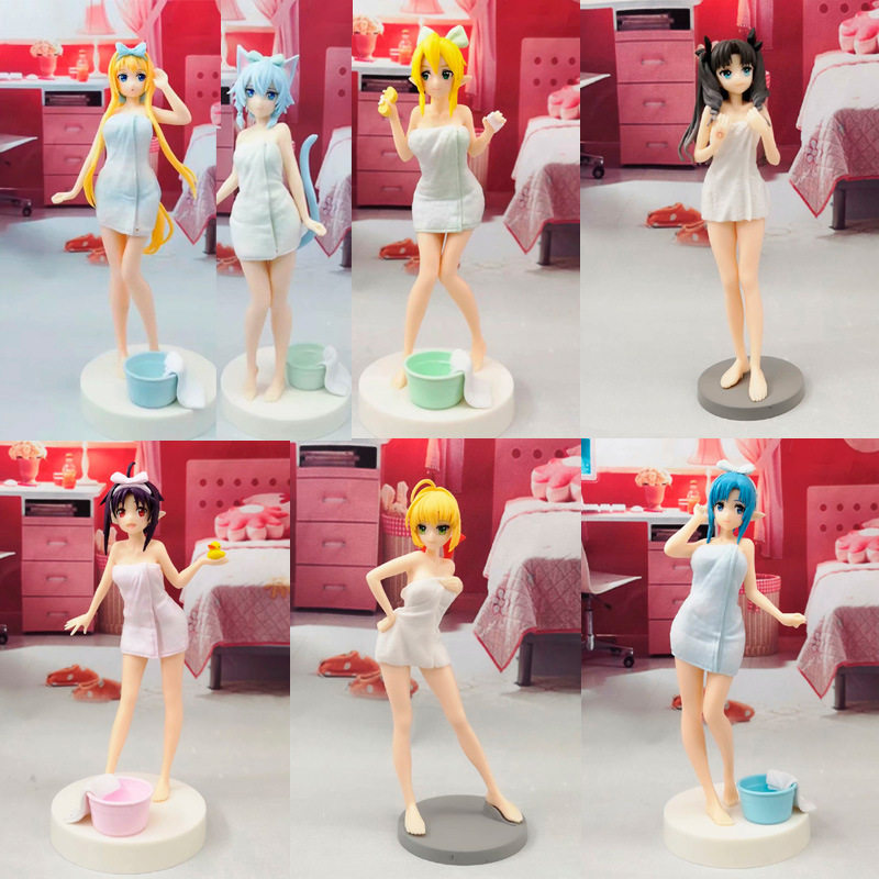 Fate bath towel Tohsaka Rin Nero out of the bath Saber Asuna Yukirifa Alice Sinon boxed model