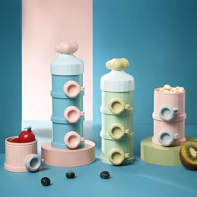 Small Jelephant Baby Milk Powder Box Sub PORTABLE LARGE CAPACITY OUT-SEALED MULTILAYER SPLIT MULTIFUNCTION STORAGE BOX