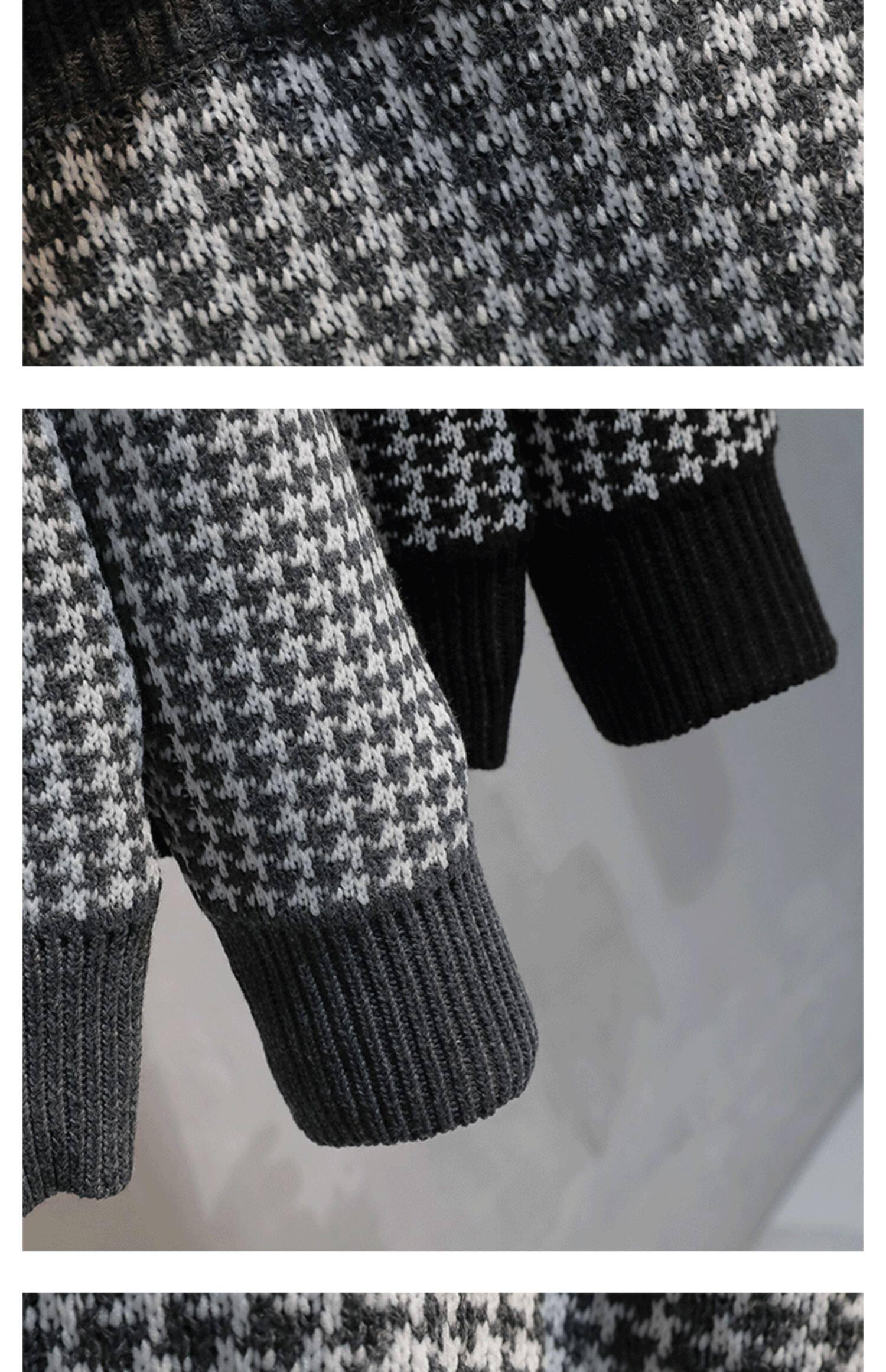 Мужской демисезонный трикотажный свитер с круглым воротником, приталенный лонгслив, шорты, увеличенная толщина                    