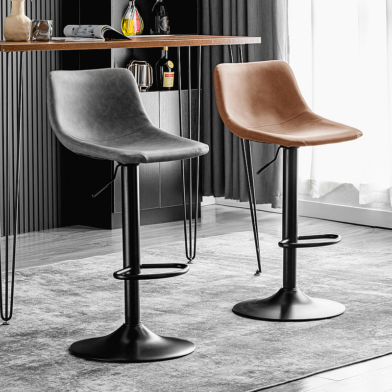 Bar stool home high stool wrought iron light luxury bar stool modern minimalist bar stool lift rotating backrest bar chair