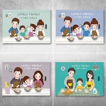 Electric meter box appliqua three-dimensional self-adhesive family of three family of four-mouth self-adhesive living room decoration painting cute electric meter box sticker