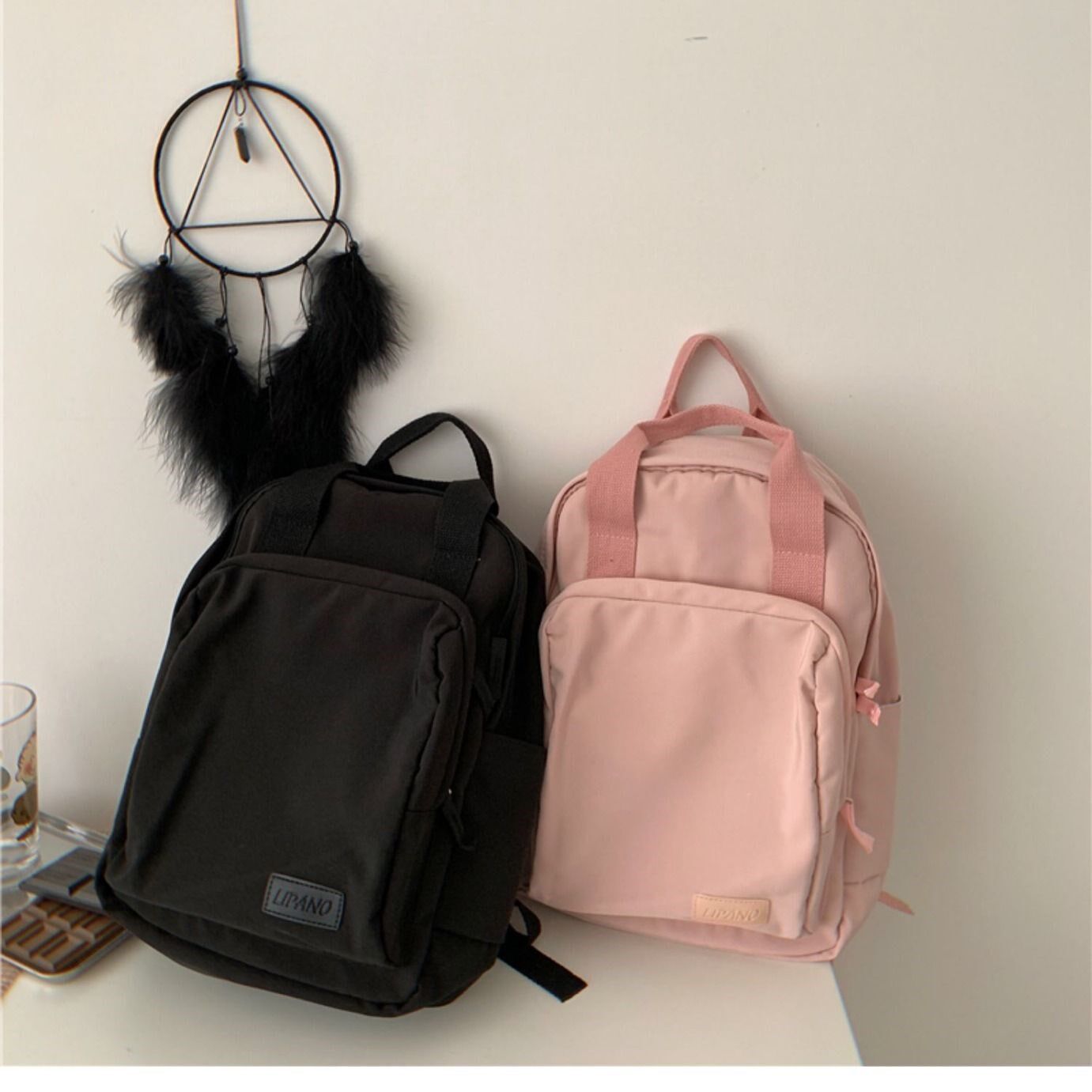 School bag Female college student sturdy and durable Japanese Department INS original Cebu Girl School Bag Port Wind Retro Brief about 100