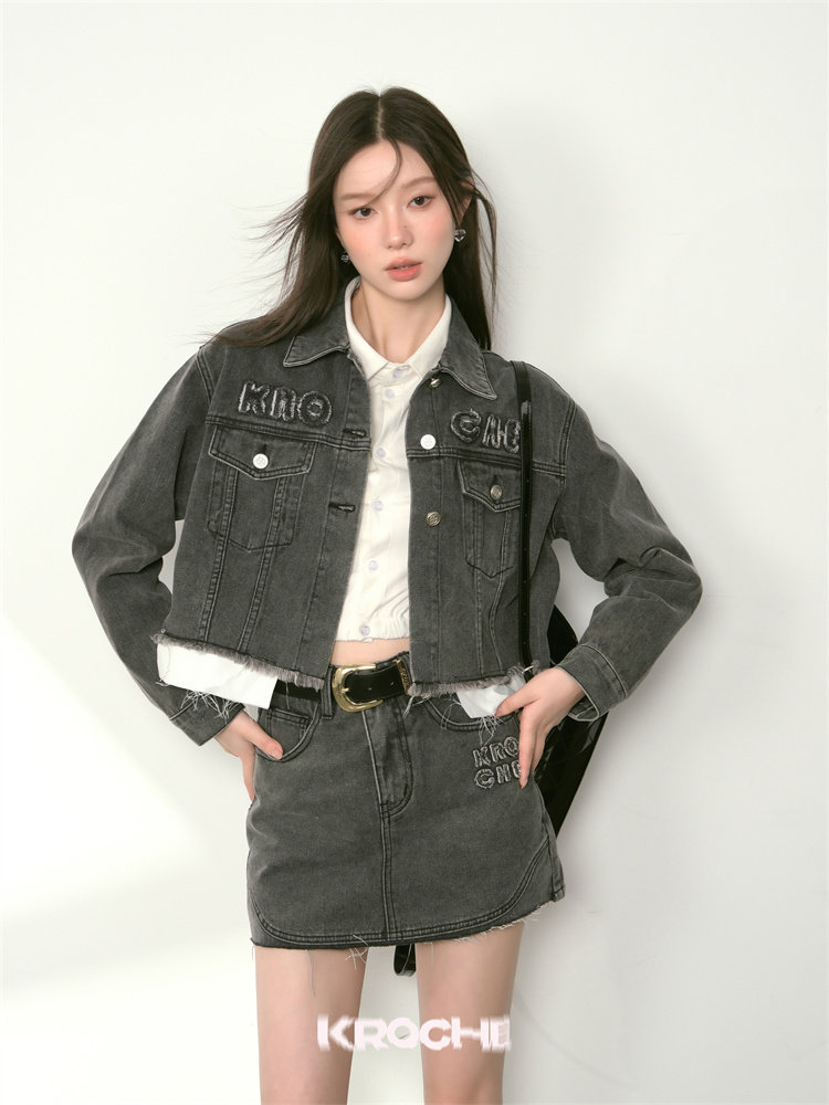 KROCHE デニム ハイウエスト セットアップ K23277