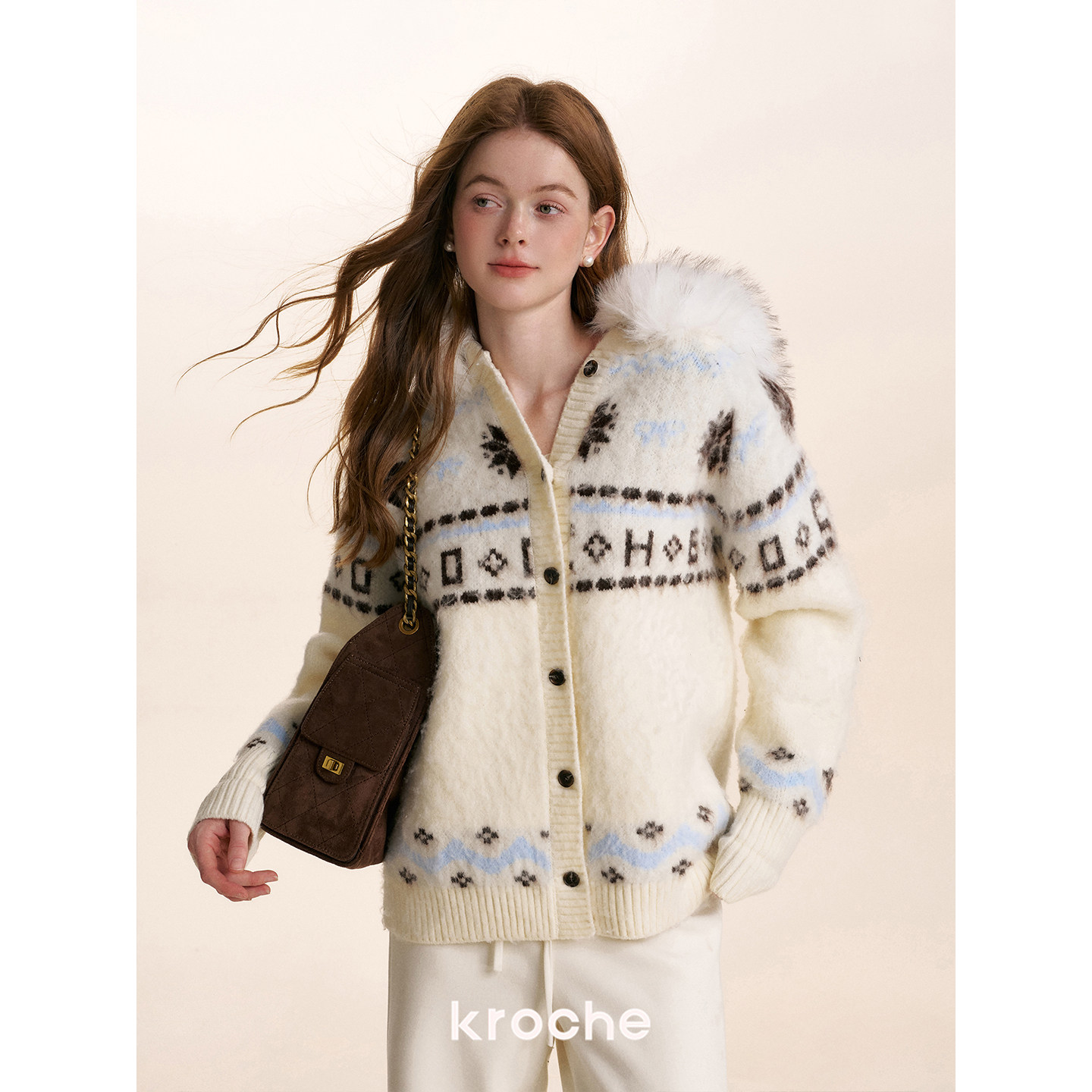 KROCHE フード付き ニット KTS9031