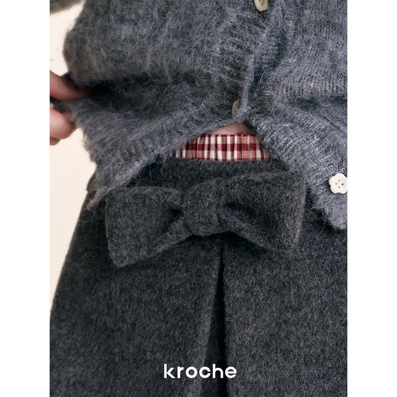 KROCHE リボン チェック スカート KB4573