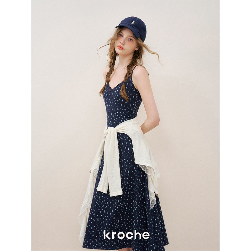 KROCHE レース フラワー ワンピース KR9006