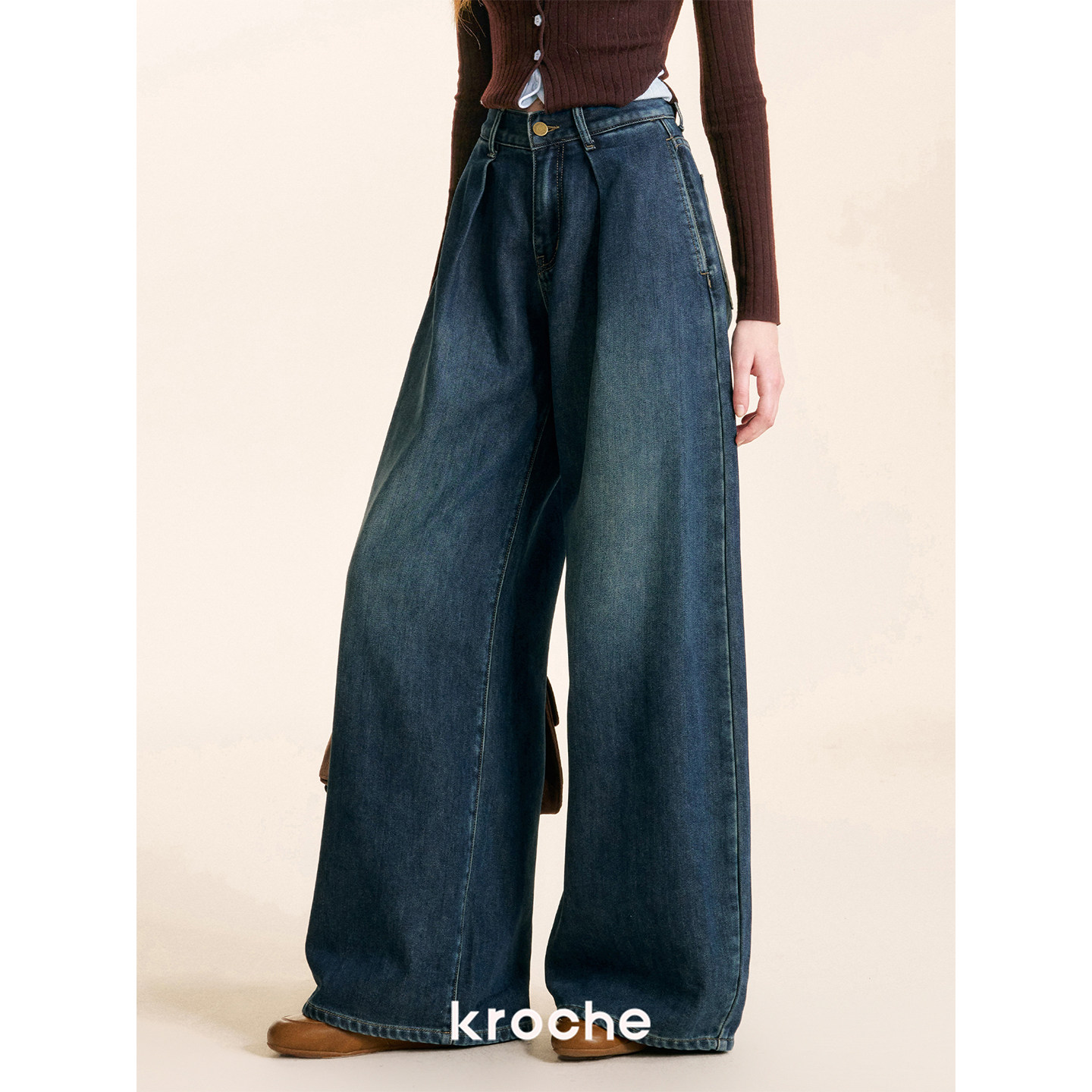 KROCHE デニム ワイド デニムパンツ KN2020