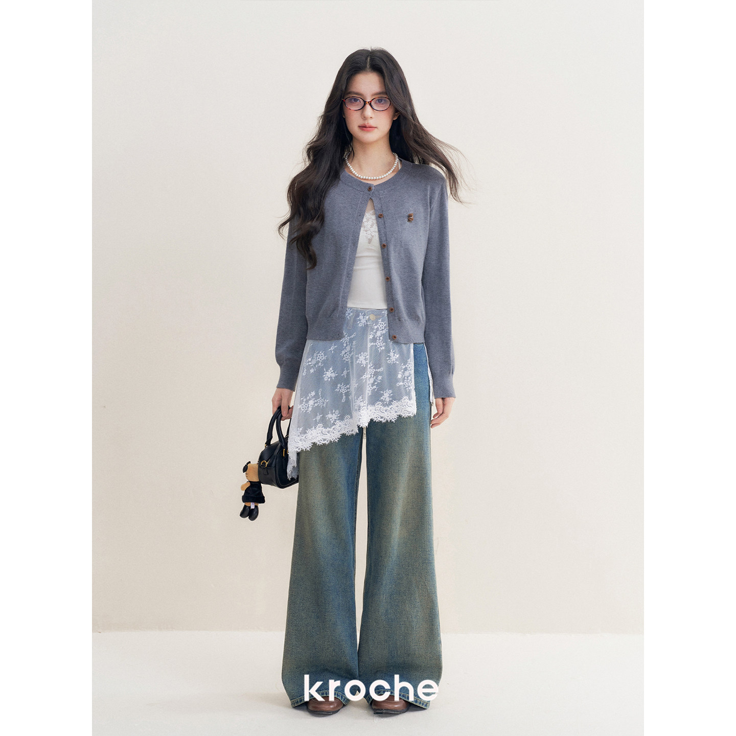KROCHE デニム ワイド デニムパンツ KN2016