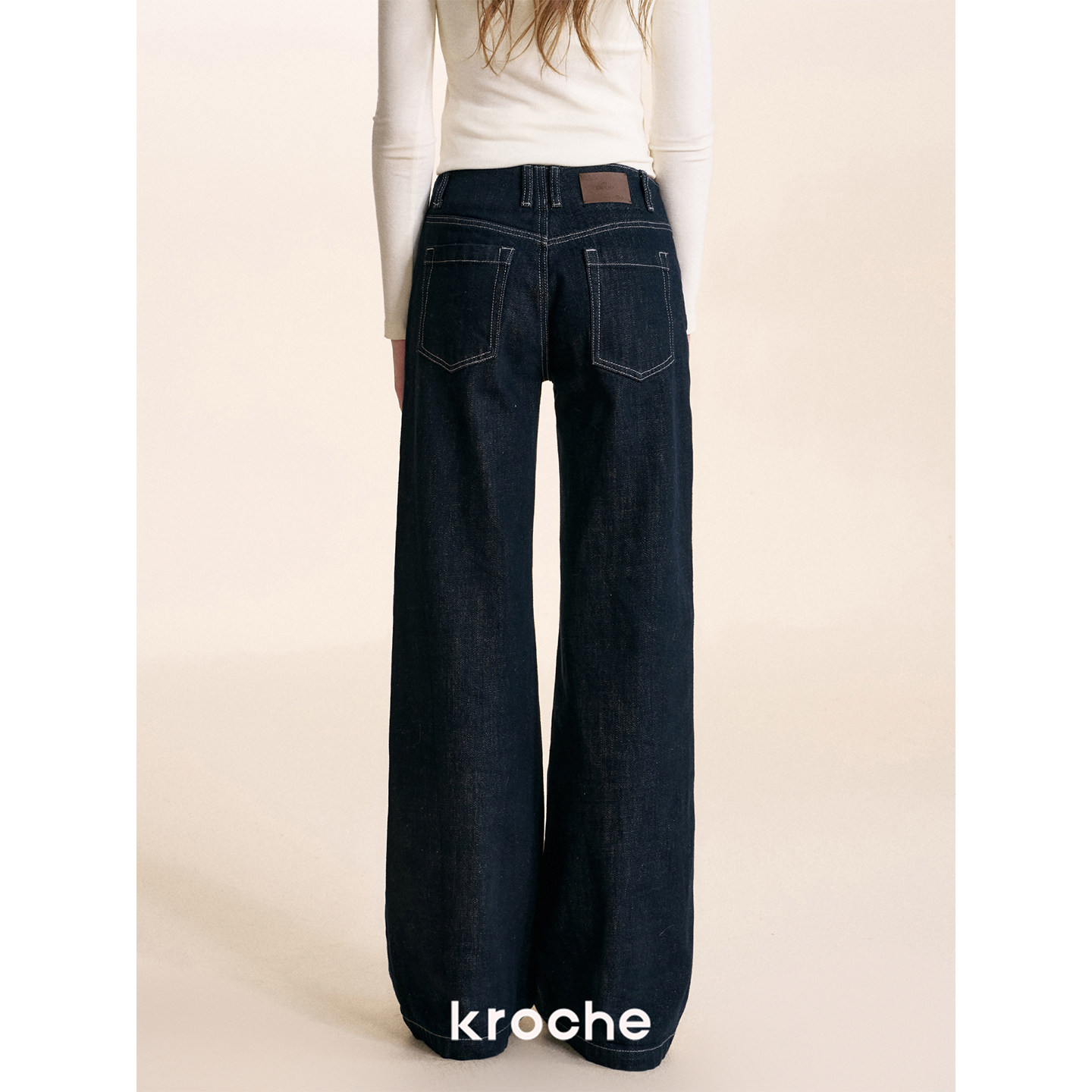 KROCHE デニム ワイド デニムパンツ KN5019
