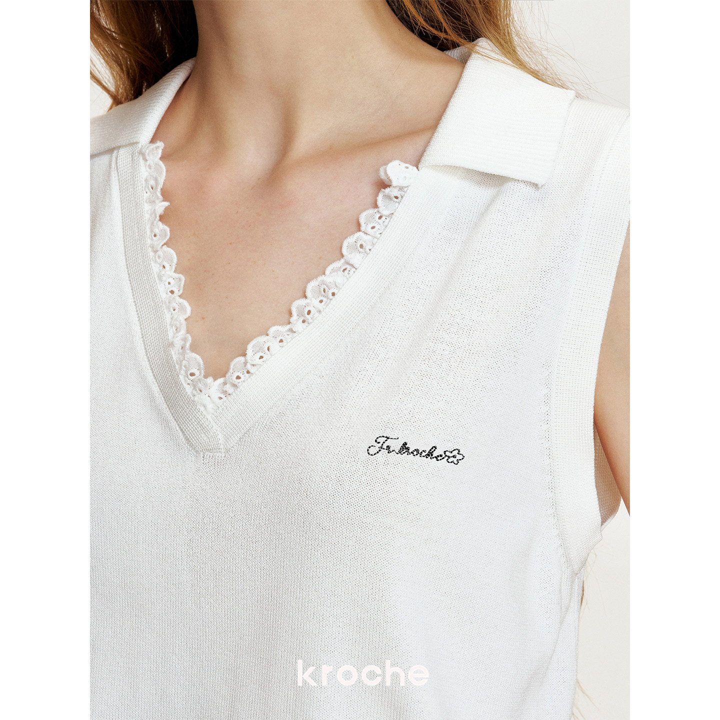 KROCHE Vネック 配色 キャミソール KPC8001