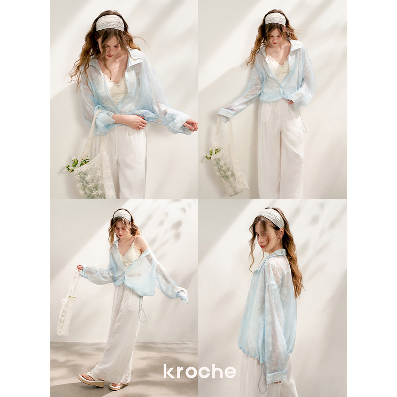 KROCHE レース 配色 ジャケット KZQ2001