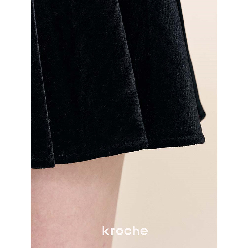 KROCHE リボン プリーツ スカート KB4575