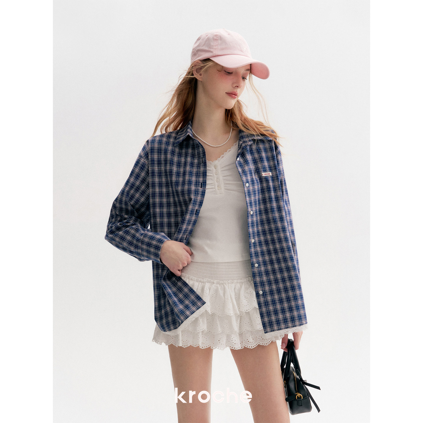 KROCHE レース チェック セットアップ KPK9020
