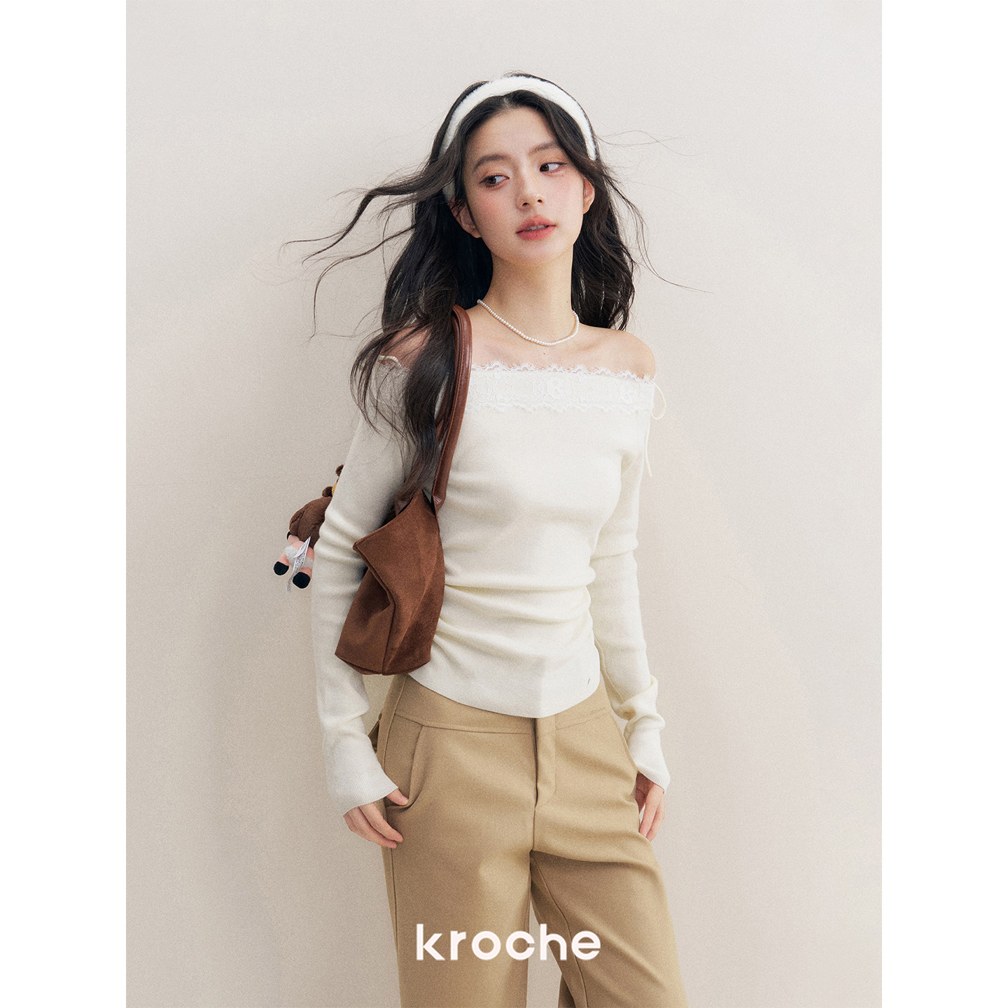KROCHE レース 長袖 ニット KP4024
