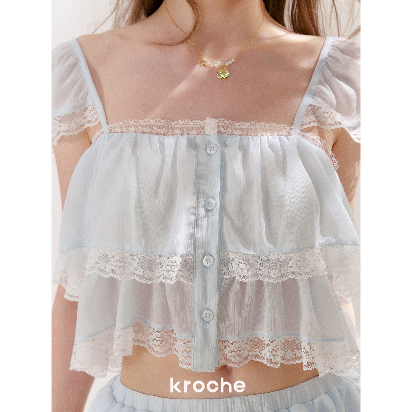 KROCHE レース フリル セットアップ