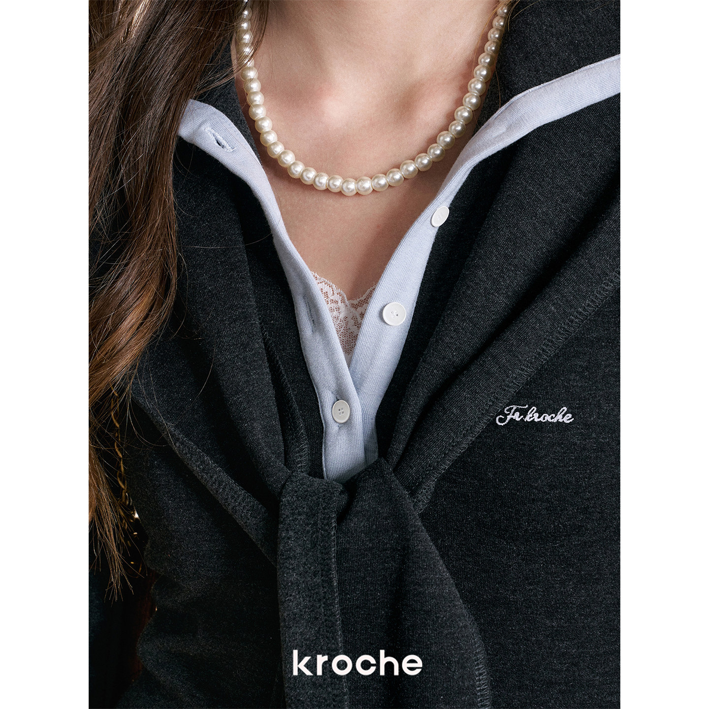 KROCHE 配色 ワンピース KR7043