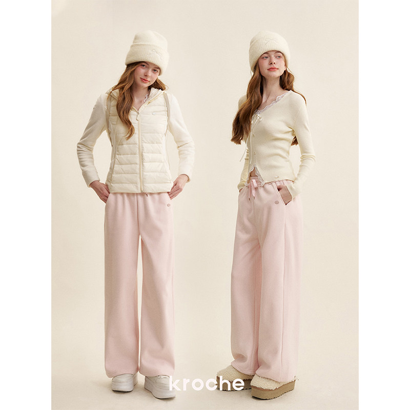 KROCHE ハイウエスト ストレート パンツ KB4648