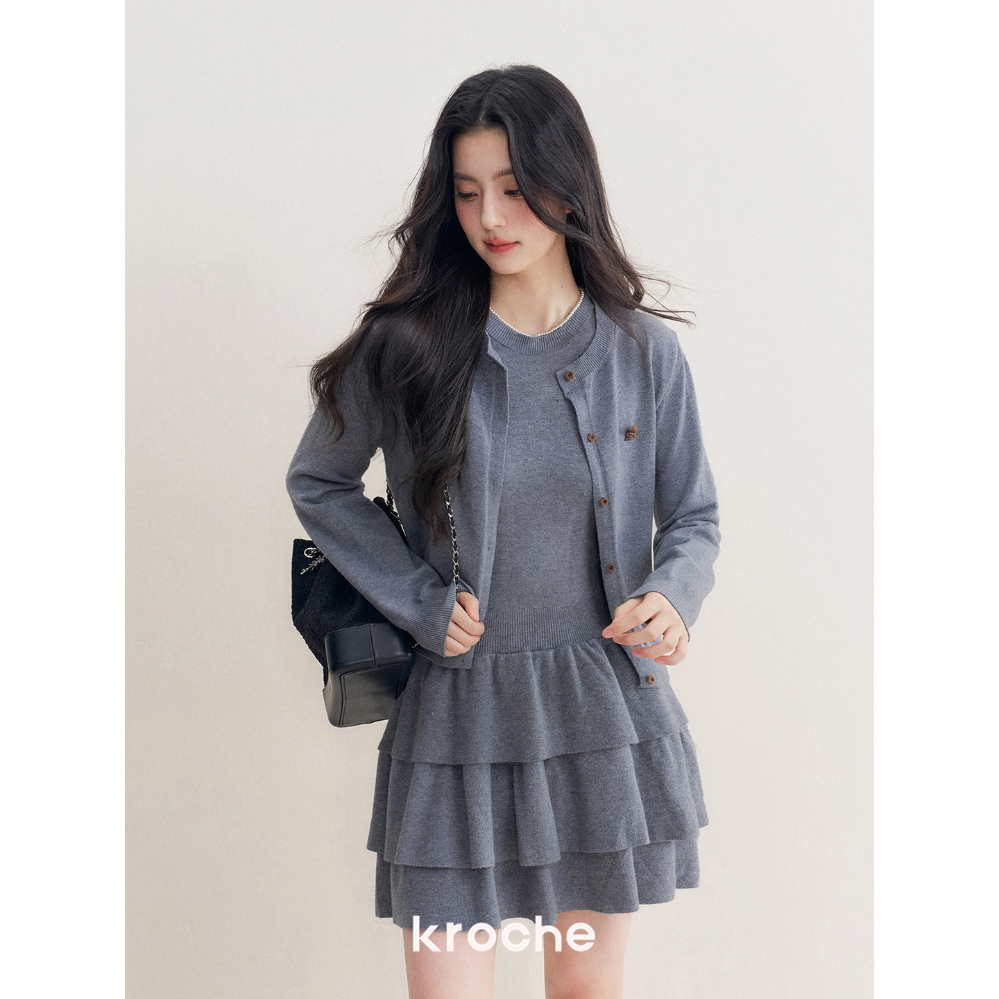 KROCHE ティアード 配色 セットアップ KPK7030